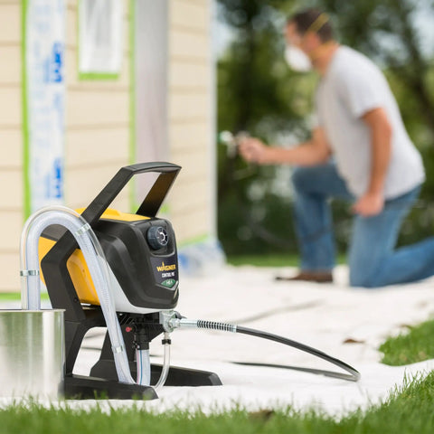 Professional HEA Airless Paint Sprayer That Slashes Overspray And Delivers A Hella Smooth Finish On Walls Decks And Fences With Adjustable Pressure Controls And Fast Cleanup For Diy Crews Who Want Serious Quality Without The Hassle in use on a residential project.