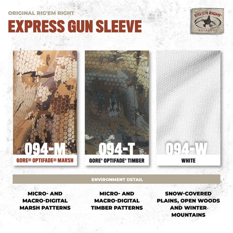 Waterfowl Express Gun Sleeve With 600D Water Repellent Shell Lightweight And Packable Fits Guns Up To 56 Inch Gore Optifade Marsh