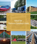 Heavy Duty Waterproof 18x24 Feet Black Poly Tarp Cover With Grommets 10mil Thick UV Resistant Tarpaulin For Outdoor Use