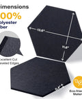12 Pack Self Adhesive Sound Absorbing Felt Wall Panels Easy Peel And Stick Acoustic Tiles, hexagon shape, 13.6x11.8 inches, eco-friendly material.