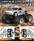 All Terrain Remote Control Truck Beast with 360 Degree Spins and Lights showing anti-flip auto-balance feature