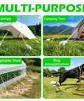 12 Pack 8 Inch Heavy Duty Screw In Tent Stakes Glow In The Dark Ground Anchors securing canopy and tent on grass