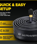 Inner Tube For 700x35 To 700x43c And 28 Inch Wheels With 37mm Schrader Valve Butyl Rubber For Road And Gravel Bikes 2 Pack