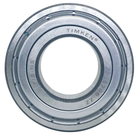 6206 2Z Double Metal Seal Bearings Two Pack Pre Lubricated 30x62x16 Mm Deep Groove Ball Bearings in chrome steel close-up view