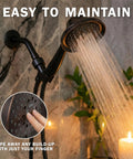 Massage And Mist Handheld Shower Head Kit With 6 Function High Pressure Boost Hose and Mount Easy Install for Low Water Flow, in use.