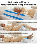 Elderly woman using Inflatable Bed Rail for Seniors, Soft Touch Safety Guard With No Metal, 47.2 Inch Fall Prevention for comfort.