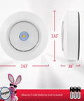LED Puck Lights 2 Pack Battery Operated Tap Light Wireless Stick On Under Cabinet Closet Pantry Lighting 50 Lumens No Wiring