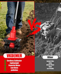 Cordless Tiller Cultivator With 360 RPM 9 Inch Wide Electric Garden Tiller And 8000mAh Battery Powered Mini Cultivator comparison