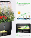 Hydroponic Growing System Kit With 16 Pods No Fuss Smart Herb Garden With Sprout Mode 24W full-spectrum LED light