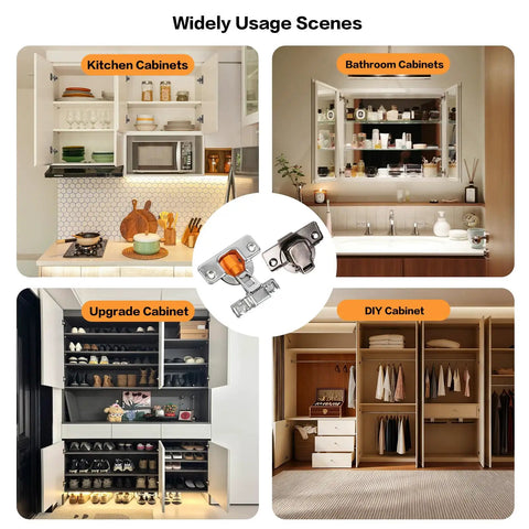 Widely used 50 Pack 25 Pairs Short Arm Kitchen Cabinet Hinges Three Quarters Inch Overlay in kitchen and bathroom cabinets