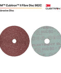 Front and back view of Cubitron II Fibre Disc 982C Heavy Duty Grinding Disc Pack Of 25, 6 Inch By 7/8 Inch Center Hole, 36+ Grit for fast cuts.