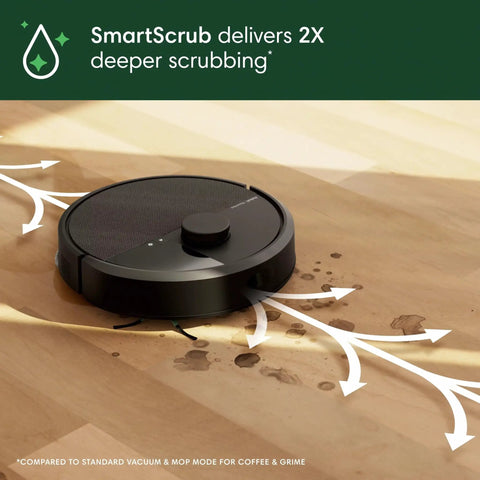 Plus 405 2In1 Vacuum And Mop Robot With Auto Wash Dock Dual Spin Mop Pads Smart Mapping Pet Hair cleaning wood floor stains