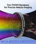 SV220 7nm Dual Narrowband Nebula Filter For 1.25-Inch Telescopes With SII And OIII High Transmission Cutoff OD5 displayed on nebula.