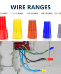 Versatile 25 Pack Wire Nuts For 10 to 22 AWG With Color Coded Twist On Wire Caps Spring Loaded Insulated Connectors Kit for radios