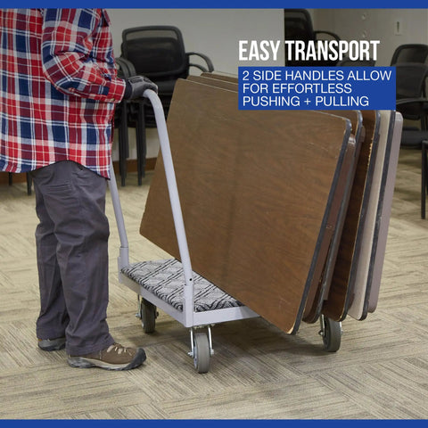 Heavy Duty Flex Four Wheel Carpet Deck Moving Dolly With A Massive 1600 Lb Capacity And Rolls Slick On Six Inch Casters For Hauling Mattresses Tables And Awkward Gear