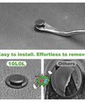 Tool applying Gotta Have Golf Cart Floor Mat Push Rivets For Yamaha Models 2007 And Up OEM 90269-09003 Compatible Pack Of 15