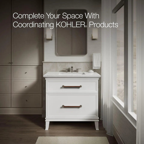 Roomy Rectangular Undermount Bathroom Sink With Overflow Drain Crafted From Hella Durable Vitreous China For An Easy Vanity Setup Bringing Straight Up White Finish And Really Smooth Daily Performance displayed in modern bathroom setup.