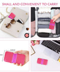 18 Piece Manicure And Pedicure Set With Stainless Steel Tools, Travel Hygiene Kit in pink leather case for convenient carrying