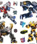 Transformers All Time Favorites Peel and Stick Wall Decals Pack 25 Repositionable Kids Room Decals in Blue Red Yellow