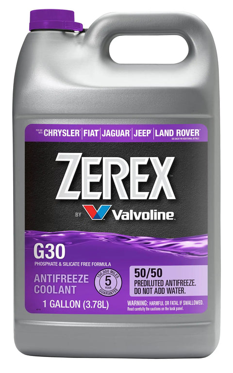 Top Shelf Ready To Roll Antifreeze Coolant Featuring Phosphate Silicate Free Organic Acid Formula For Real Deal Engine Guard Against Freezing Overheating And Rust In A Prediluted Ready To Pour Mix Case Of Six Gallons 1 gallon Zerex coolant by Valvoline.