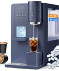 3 In 1 Countertop Beverage Station With Ice Maker, Instant Hot Cold Warm Water, Adjustable Volume, Built In Coffee Brewer, Deep Navy