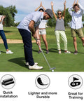 Man using Right Hand Golf Putter For Beginners And Teens, 33 Inch Mini Golf Set with Durable Head and Reticle Alignment Aid.