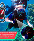 Diver using 4 Pack Scuba Octo Holder With Clip And Silicone Mouthpiece Keeper For Regulator And Octopus