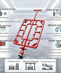 Heavy Duty EV Battery Cooling Extinguisher With Steel Push Pull Rod For Lithium Pack Fire Suppression At Charging Stations And Fuel Pumps Keeps Your Rig Cool No Sweat, red mobile cooling unit with nozzles.