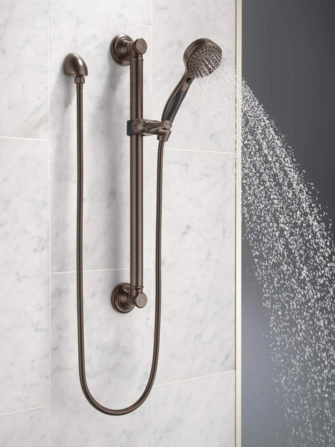 Total Game Changer Handheld Shower With Slide Bar And Hose Delivering Nine Rock Solid Sprays In Classic Oil Rubbed Bronze For Effortless Install And Real Nice Flow