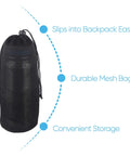 Stainless Steel Canteen Water Bottle With Nested Camping Cup And Lid in mesh bag for Bug Out Bags, Bushcraft Gear Practical Mess Kit