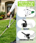 Ergonomic Trimmer Handle Extension Back Saver With Adjustable Angle And Height 17 Inch Grip for Lawn Care and Landscaping