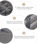 Multi Pocket Cloth Drawer Organizer For Bras Socks Ties And Briefs A Big Time Game Changer For Your Closet showing compartments and soft fabric.