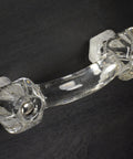 Elegance Glass Collection Clear Glass Drawer Pull For Cabinets And Furniture, Durable Clear Glass Knob Handle, Modern Decorative Hardware
