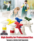 Leak-Free Industrial Spray Heads 10-Pack Built Different Chemical Resistant Trigger Fits 24-OZ Bottle Zero-Drip Design with colorful triggers.