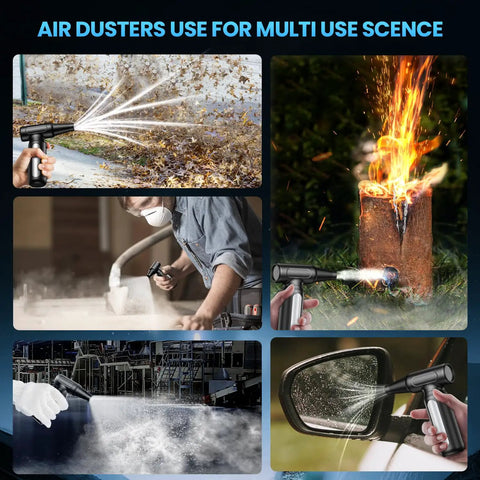 Rechargeable Cordless Air Duster For PC And Electronics Cleaning No More Canned Air Portable Blower in various use scenarios