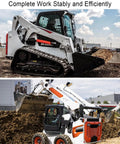 Skid steer loaders in action showcasing solenoid valve coil and hydraulic spool valve stem element for fluid control