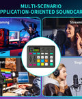 G1 Gaming Audio Mixer And USB Interface With XLR Microphone, Bluetooth 5.0, RGB Effects, 48V Phantom Power in various settings