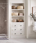 Bathroom with shower featuring Handheld Shower Head With Hose In Spot Resistant Brushed Nickel Finish 6 Spray Patterns For Full Spray Downpour Relaxing Massage Massage Rinse And More No Sweat Easy Wall Mount Install Built To Last Bathroom Upgrade