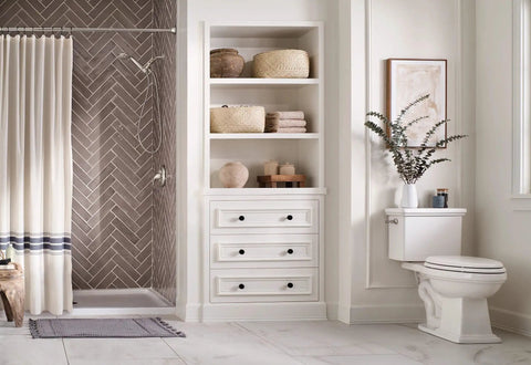 Bathroom with shower featuring Handheld Shower Head With Hose In Spot Resistant Brushed Nickel Finish 6 Spray Patterns For Full Spray Downpour Relaxing Massage Massage Rinse And More No Sweat Easy Wall Mount Install Built To Last Bathroom Upgrade