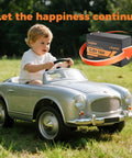 Child driving toy car outdoors with 12V 7Ah LiFePO4 Battery For Ride On Toys And Outdoor Power Deep Cycle Lithium Iron Phosphate Rechargeable Battery For Solar Power Wind Power Small UPS Lighting Power Wheels And Fish Finder in background