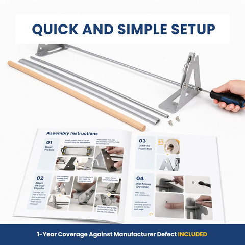 Flawless One Hand Paper Roll Dispenser And Cutter Lets You Slice Kraft Freezer Butcher Paper Up To 1000 Feet Effortlessly Wall Mount Or Desk Stand Built Like A Legit Tank