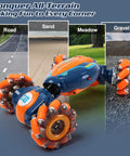 4WD Gesture Control RC Stunt Car for Kids on all terrains: road, sand, meadow, gravel with hand sensing remote, lights, music.