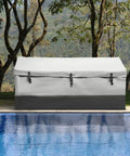 Big 172 Gallon Outdoor Storage Box Waterproof Portable Soft Deck Box For Cushions Pillows Towels Garden Tools Gray Black by pool