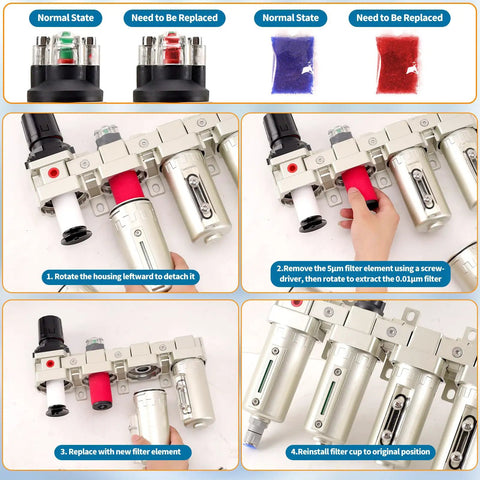 Step-by-step guide for maintaining Half Inch NPT Top-Notch Pro Grade Four Stage Air Dryer System with Auto Drain Water Separator