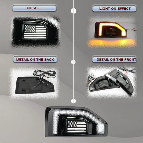 Led Dope Amber LED Fender Side Marker Lights Kit For Ford Maverick 2022 2023 2024 2025 Amber Front Fender Lamps