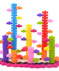 Interlocking Gear Learning Set For Kids STEM Construction Toy 180 Piece Multicolor Gear Building Kit assembled