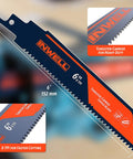 2 Pack Tungsten Carbide Reciprocating Saw Blades 8 TPI Heavy Duty For Thick Metal Cast Iron And Stainless Steel Demolition Ready Industrial Cutting 6 Inch Beast Mode Cuts