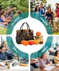 Desert Monster Insulated Lunch Bag Cooler With Detachable Shoulder Strap for picnics, camping, office, and school use.