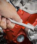 Using One Half Inch 12 Point Combo Wrench Built Tough With Heat Treated Chrome Alloy Steel For Strength And Corrosion Resistance