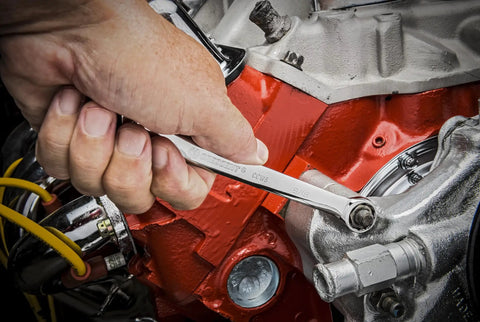 Using One Half Inch 12 Point Combo Wrench Built Tough With Heat Treated Chrome Alloy Steel For Strength And Corrosion Resistance